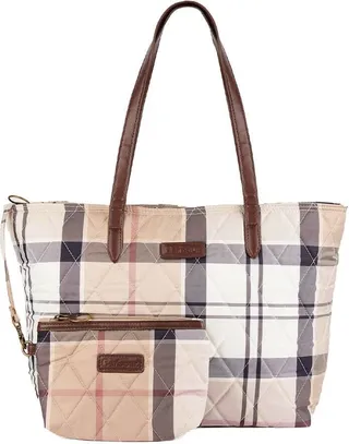 Wetherham Tartan Beige Shopping Bag