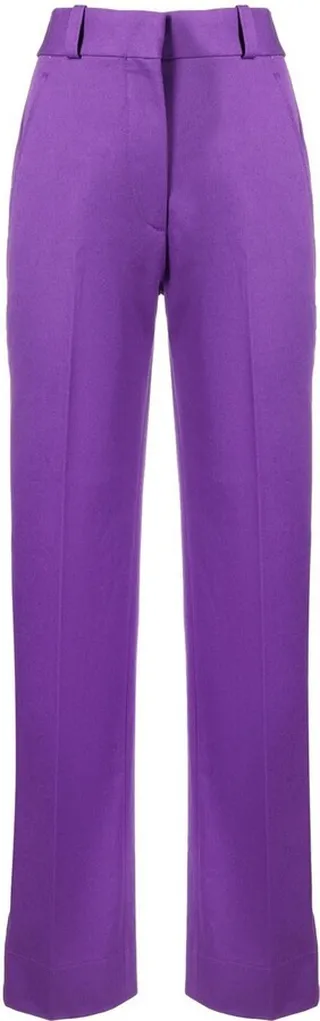 High-Waisted Straight-Leg Trousers