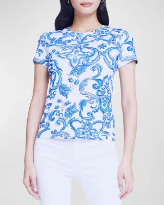 Ressie Printed Short Sleeve Crewneck Tee