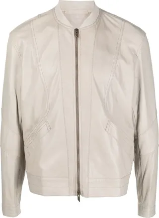 Zip-Up Leather Jacket