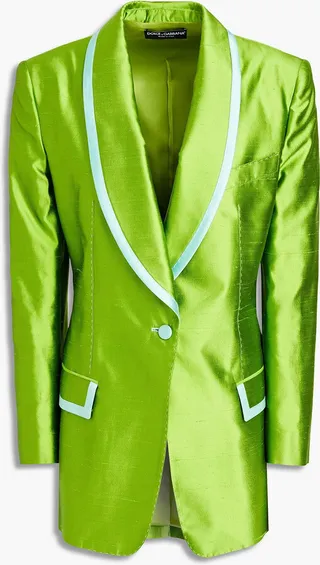 Silk-dupioni blazer