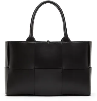 Bottega Veneta Black Intrecciato Arco Tote