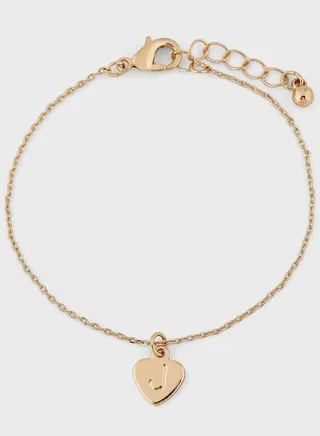 Arabic Initial "L" Charm Bracelet