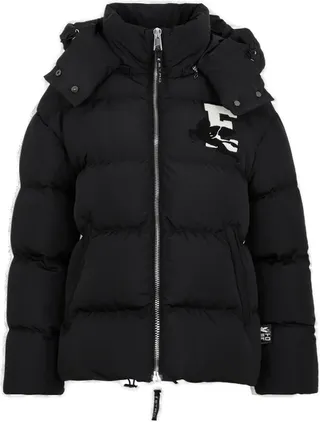 Etro Logo Patch Two-Toned Puffer Jacket
