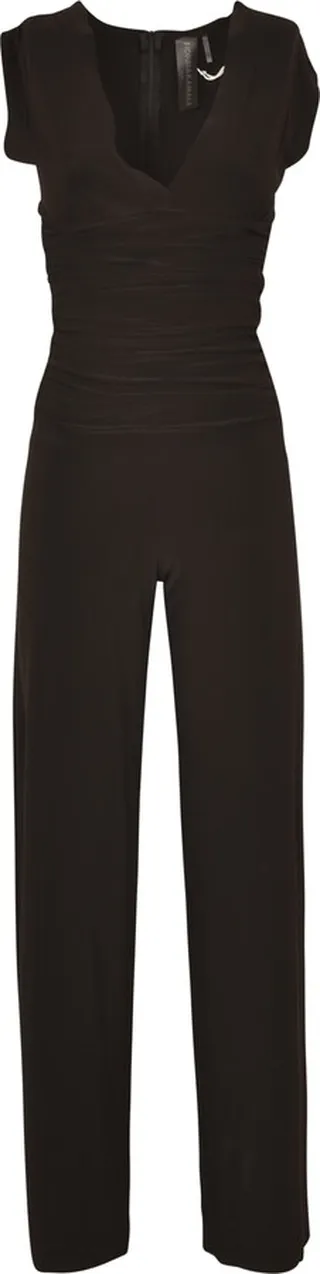 Rear Zip Sleeveless V-neck Bodysuit