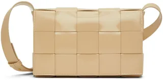 Bottega Veneta Beige Intreccio Cassette Bag