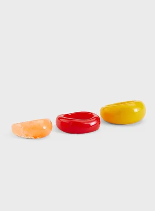 3 Pack Plastic Rings Set
