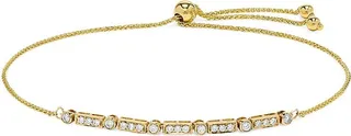 14K Yellow Gold & 0.3 TCW Diamond Bolo Bracelet