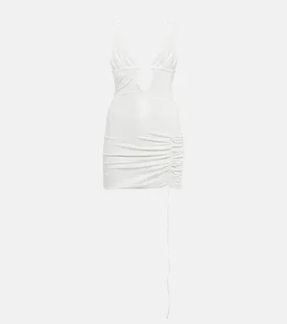 Cutout ruched minidress