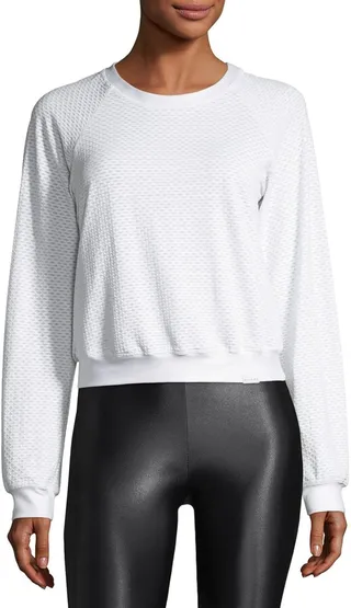 Sofia Crewneck Long-Sleeve Pullover Top
