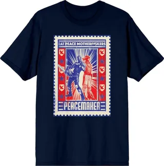 Bioworld Mens Regular Fit Short Sleeve Crew T-shirt - Blue XXX Large