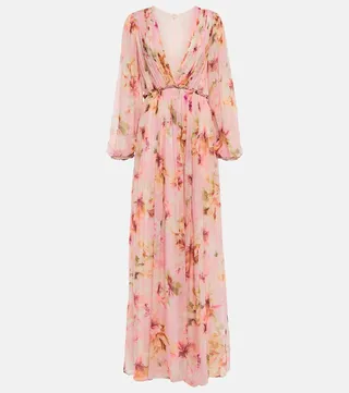 Gianna printed georgette gown
