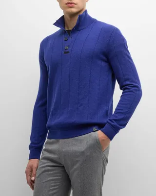 Men's Mock Neck Cashmere Sweater