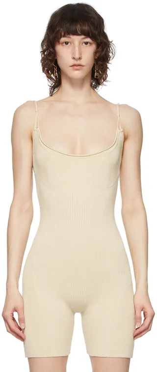 Jacquemus Beige 'Le Body Short' Bodysuit