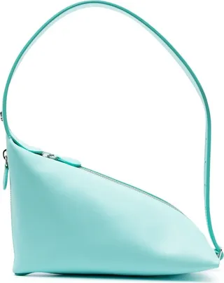 Asymmetric Logo-Plaque Shoulder Bag
