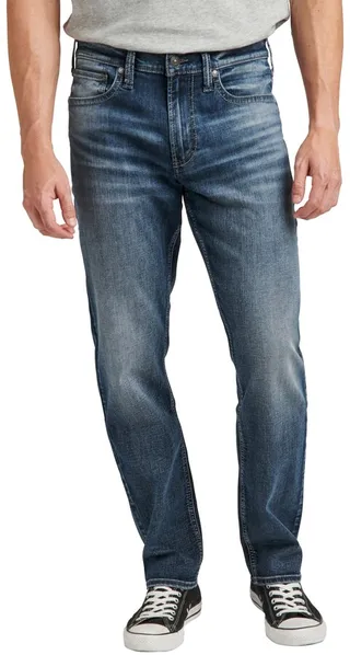 Silver Jeans Co. Men's Eddie Relaxed Fit Tapered Leg Jeans