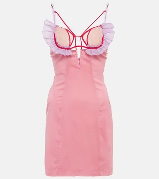 Silk-blend minidress