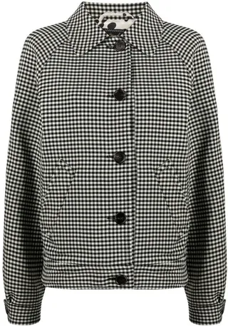 Houndstooth Reversible Bomber Jacket