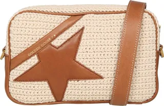 Star Bag In Crochet Fabric And Leather