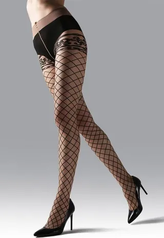 Scroll Sheer Tights