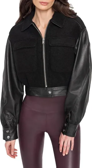 Dabria 21 Womens Wool Blend Cold Weather Bomber Jacket