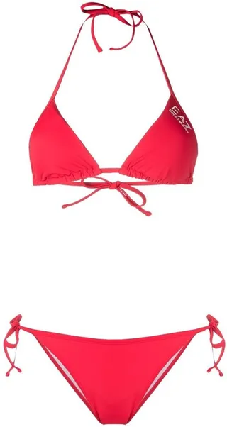 Logo-Print Bikini Set