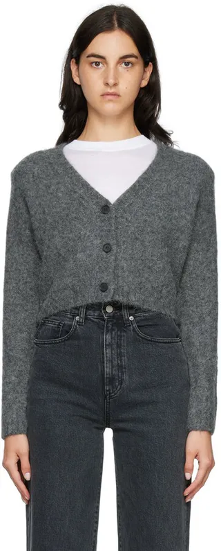 Arch The SSENSE Exclusive Gray Cropped Cardigan