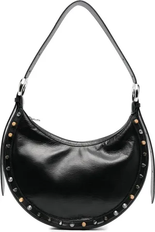 Crescent Moon studded shoulder bag