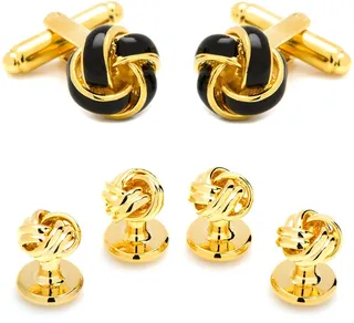 Knot Cuff Links & Shirt Stud Set