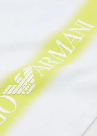 Heavyweight-jersey T-shirt with gradient stripe and EA Crew logo