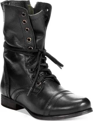 Steve Madden Women's Troopa Lace-up Combat Boots
