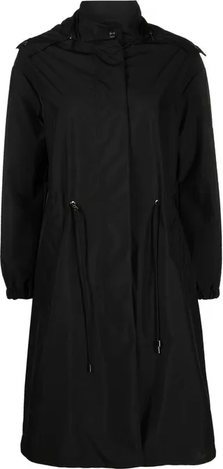 Drawstring Hooded Parka Coat