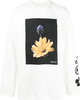 graphic-print long-sleeved T-shirt