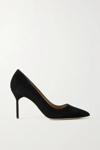 Manolo Blahnik - Bb 90 Suede Pumps - Black