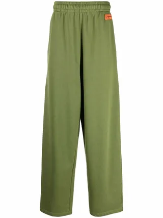 Logo-Tape Wide-Leg Track Pants