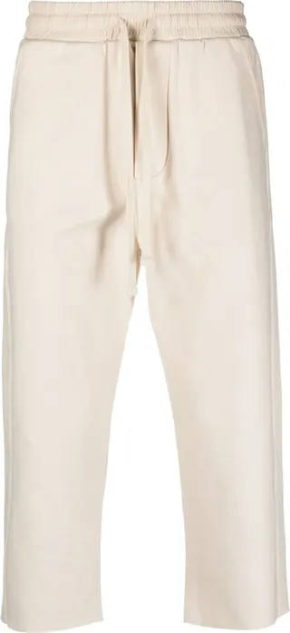 Cropped Drawstring-Waist Trousers