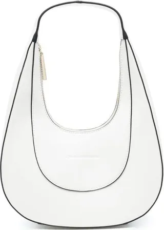 White Golden Eye Star Shoulder Bag In Polyester Woman