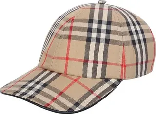 Burberry Check Pattern Baseball Cap