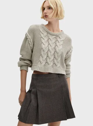 Pleated Mini Skirt
