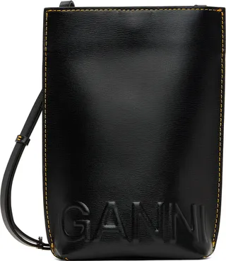 GANNI Black Small Banner Bag