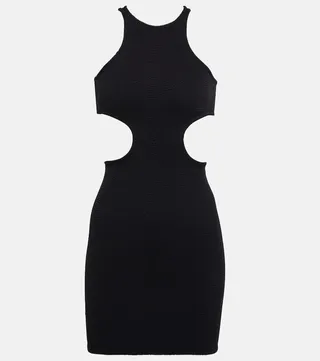 Ele textured cutout minidress