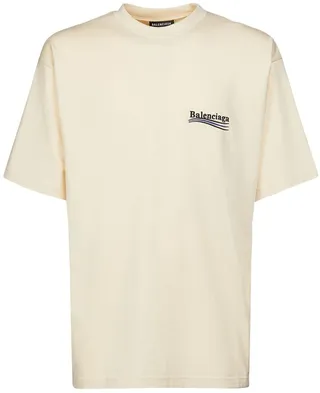 Logo embroidery cotton t-shirt