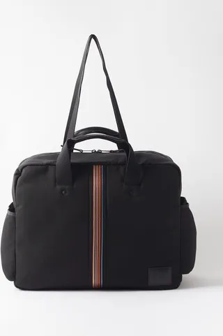 Signature Stripe Textured-mesh Holdall