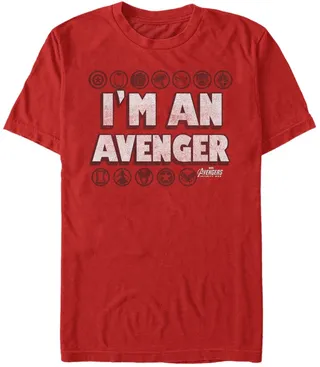 Marvel Men's Avengers Infinity War I'm An Avenger Symbols Short Sleeve T-Shirt