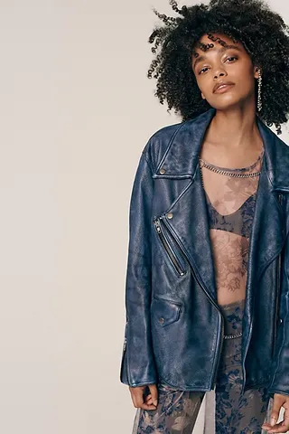 Jealousy Leather Moto Jacket by We The Free at Free People