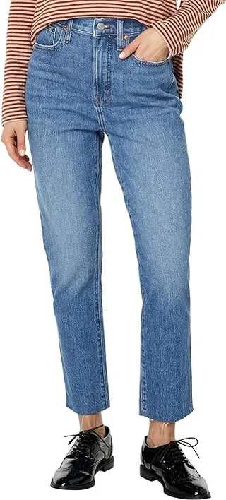 Madewell Perfect Vintage Jeans with Knee Rip and Raw Hem in Earlside Wash (Earlside Wash) Women's Jeans