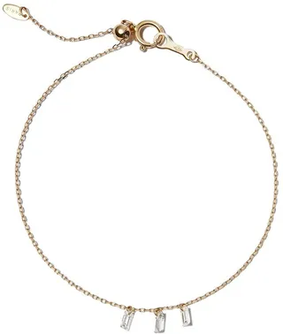 18kt Yellow Gold Baguette Diamond Bracelet