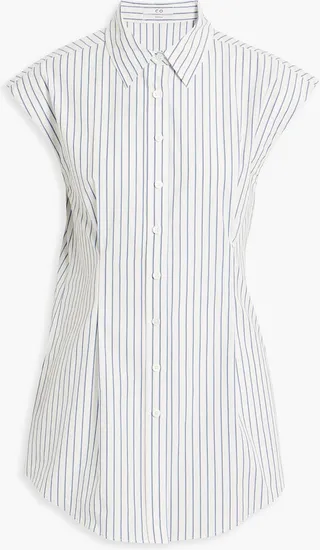 Striped cotton-poplin shirt