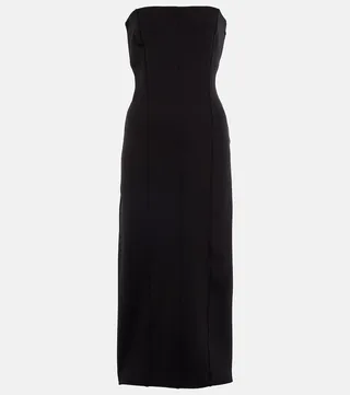 Strapless midi dress