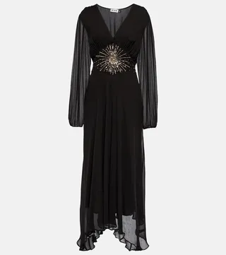 Christie embellished chiffon maxi dress